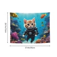 thumbnail image 6 of Uemuo Underwater Diving Cat Printed 29x37 Inch Tapestry Wall Hanging – Lightweight & Durable – Perfect for Dorm Decor, Beach Throw, Sofa Cover, Tablecloth, 6 of 8