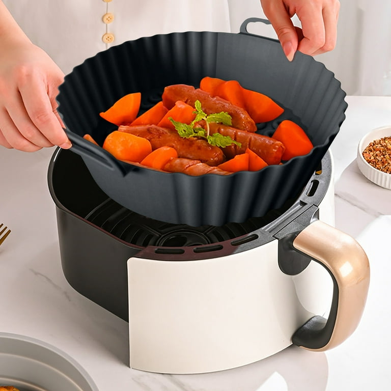 Christmas Clearance! SuoKom Reusable Air Fryer Silicone Baking Pan Air  Fryer Silicone Pad Air Fryer Lined 7.5 Inch