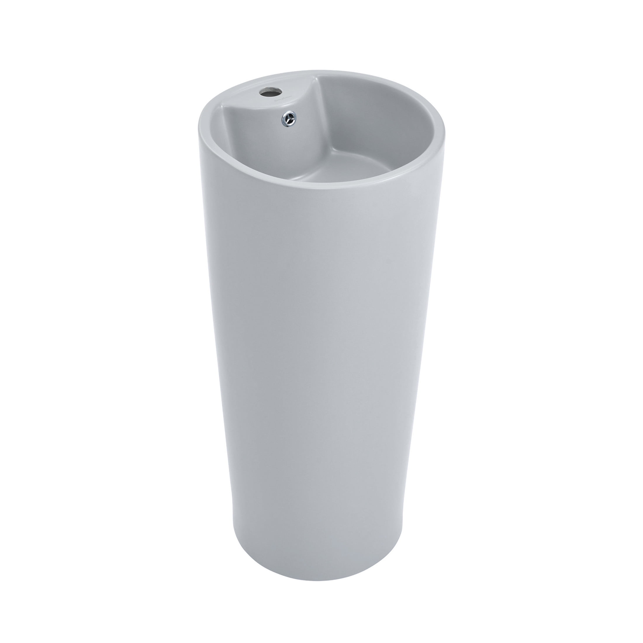 Monaco Circular Basin Pedestal Sink Matte Gray
