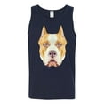 thumbnail image 2 of Wild Bobby, Polygonal American Staffordshire Terrier, Dog Lover, Men Graphic Tank Top, Navy, Small, 2 of 4