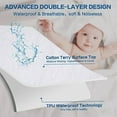 thumbnail image 2 of Waterproof Mattress Protector - Fitted Elastic with Deep Pockets for Any Size Mattress, Smooth Top Cotton Finish, Soft, Breathable, and Noiseless, 2 of 12