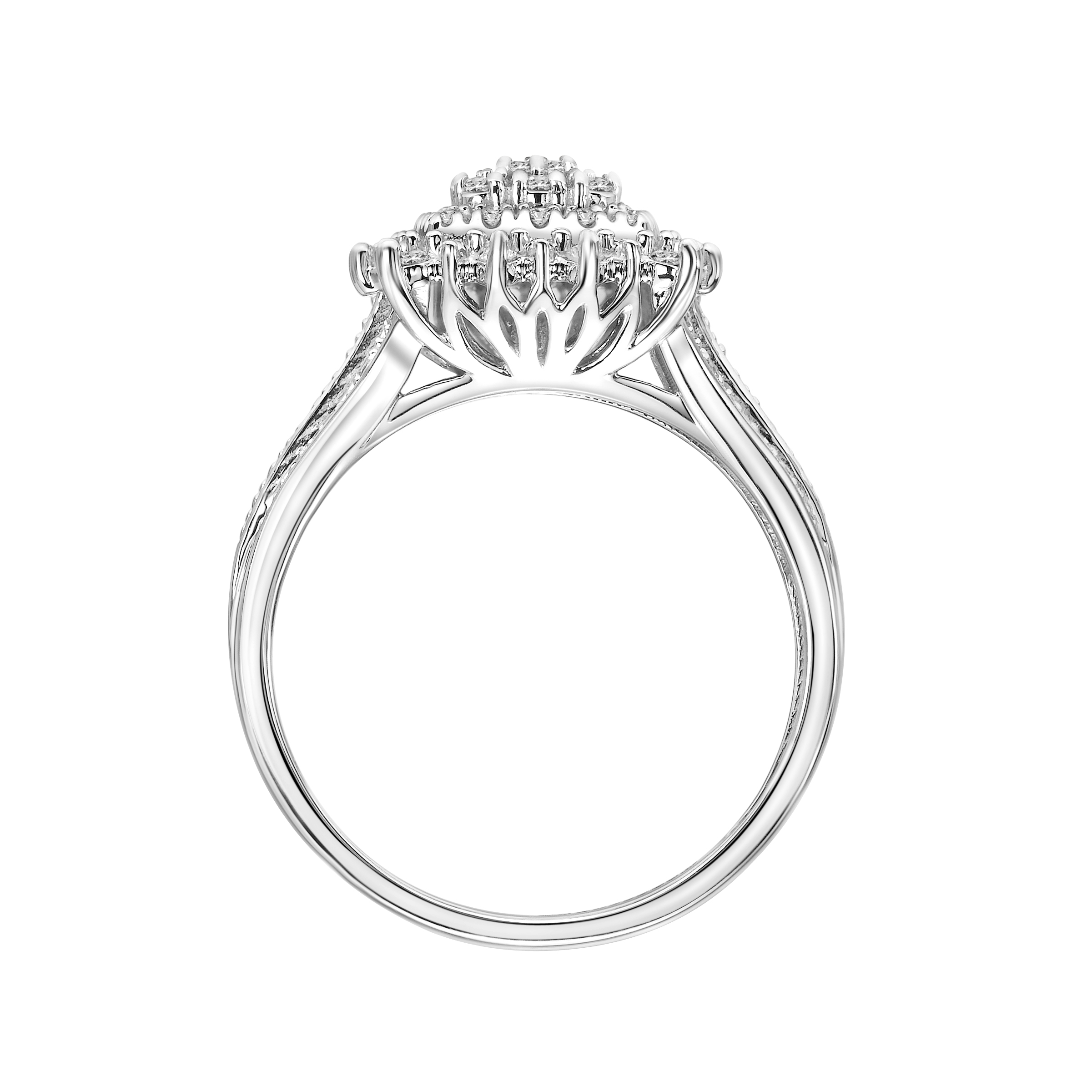1/3ctw Certified Genuine Diamond 10KT White Gold Ladies Cushion Limited Edition Ring by Keepsake