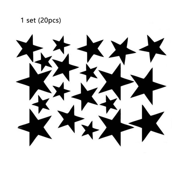 Worallymy-pegatinas de pared de 20 piezas calcomanías de pared de estrella PS papeles de espejo impermeables carteles para decoración del hogar Worallymy JD735814164