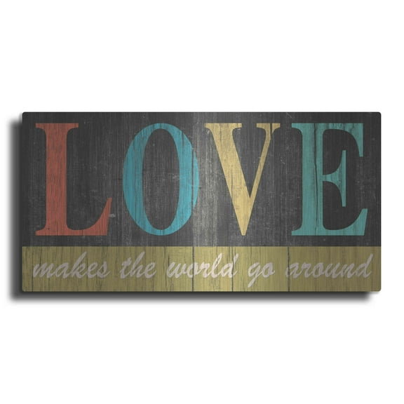 Luxe Metal Art 'Inspo I' by Alonzo Saunders, Metal Wall Art, 24"x12"