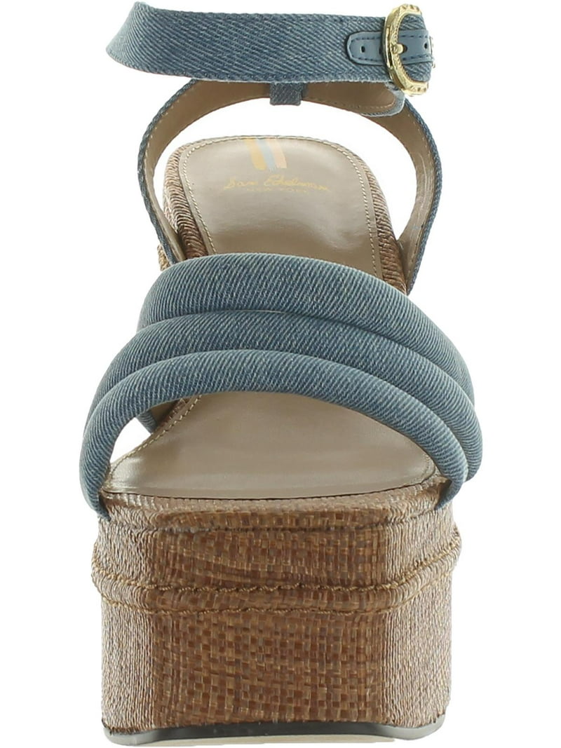 Sam Edelman Women's Tibby Wedge Sandal Montrose Blue 10M - Walmart.com
