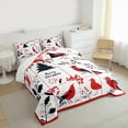 thumbnail image 3 of Castle Fairy Cardinal Christmas 3-Piece Full Comforter Set, 3 of 8