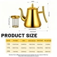 thumbnail image 3 of Ongmies Stainless Steel Tea Kettle with Infuser, Stainless Steel Tea Pot & Water Kettle with Strainer – Perfect for Home & Restaurant Use 1L, Coffee Pot, 3 of 8