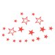 thumbnail image 1 of Acrílico Espejo Pared Pegatinas 19uds en 1 Juego Auto Adhesivo Removible Estrella Pared Calcomanías para Hogar Sala Habitación Dormitorio Oficina DIY Decoración (Rojo), 1 of 6