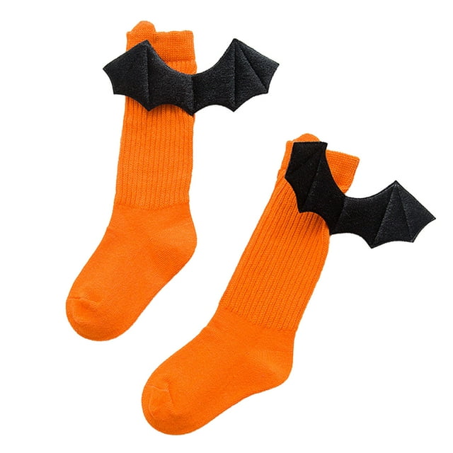 Kids Socks Pile Solid Color Wing Bow High Ankle Stockings Cozy Design for Children Durable Soft Comfortable Daily Wear Accessories