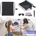 thumbnail image 4 of JUNWELL 2Pcs Drawstring Backpack Bags Black Drawstring Bag Cinch Tote Sack Draw String Bag Bulk Gym Drawstring Bags Storage Bag, 4 of 4