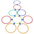 thumbnail image 3 of 10 Hoops 10 Connectors Hopscotch Ring Set Bright Colors Snap-on Outdoor Toy for Boys Girls Backyard Summer Activities with Storage Bag, 3 of 7