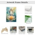 thumbnail image 6 of Buddha Canvas Wall Art Buddha Head & Lotus Flower Painting Prints Zen Pictures Buddhist Spiritual Artwork for Yoga Meditation Room Framed(Picture-2, (12.00" x 18.00")), 6 of 6