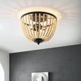 thumbnail image 2 of SAFAVIEH Hamlin 15 in. Modern 3-Light Orb Iron Mount Light with Iron Shade, 2 of 13