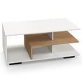 thumbnail image 2 of Furnibear Rectangular Coffee Table with L, White - Living Room Patio Accent Furniture Home Furniture, 2 of 6