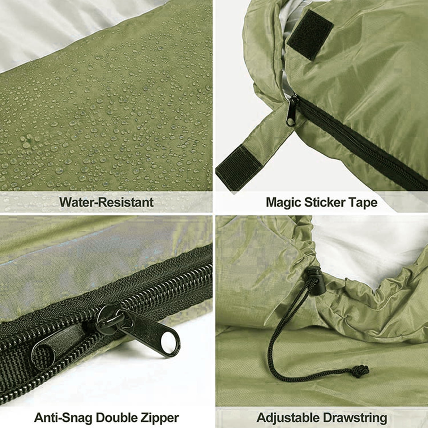 eYotto 83" Sleeping Bag, Camping Waterproof Lightweight Sleeping Bag for Adult, Camping Gear Equipment for Travel Camping Picnic Climbing (Deep Green, 41℉- 68 ℉)