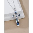 thumbnail image 2 of CACA LADY Hummingbird Cross Necklace 925 Sterling Silver Hummingbird Abalone Shell Pendant Religious Christian Jewelry Gift for Her Mom Women, 2 of 6