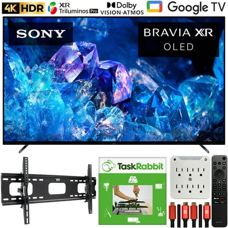 Sony XR77A80K Bravia XR A80K 77 inch 4K HDR OLED Smart TV 2022 Model Bundle