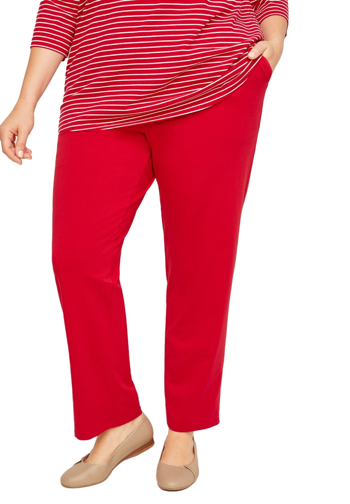 Catherines Catherines Women's Plus Size Suprema Pant 3X, Red (4306