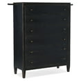 thumbnail image 3 of Bowery Hill Modern / Contemporary Bedroom Six-Drawer Chest- Black, 3 of 4