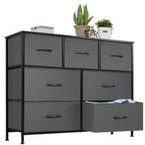 Desser For Bedroom With 7 Fabric Drawers Organizer Storage Closet Chest Clothes For Living Room Display Cabinet Of Furniture,GRAY