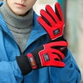 thumbnail image 2 of CAIXIA Mens Heated Gloves Winter Thermal Lined Gloves Windproof Cold Weather Outdoor Mittens for Cycling Driving Touchscreen Compatible,Red, 2 of 3