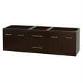 Wyndham Collection Centra 72 inch Double Bathroom Vanity in Espresso ...