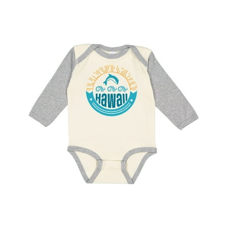 

Inktastic Hawaii Cute Dolphin Gift Baby Boy or Baby Girl Long Sleeve Bodysuit