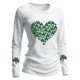 thumbnail image 3 of Mujeres de Manga Larga Tops Casual Día de San Patricio Impresión Cuello Redondo Blusa Suelta Poliéster Ligero Suave Cómodo para Primavera Verano, 3 of 6