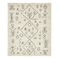 thumbnail image 4 of Unique Loom Rabat Shag Collection Area Rug - Tribal (7' 10" x 10' Rectangle Pure Ivory/Gray), 4 of 7