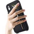 thumbnail image 2 of iPhone XR Phone Case with Card Holder, iPhone XR Case for Women Men with Strap,Crossbody Lanyard Cases with Credit Card Slots Kickstand with Ring Holder Stand Case,6.1 Inch Black, 2 of 14