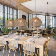 LittleGlovo Woven Rattan Pendant Light,Hand-Woven Water Plants Rattan Chandelier Boho Wicker Coastal Retro Ceiling Chandelier Lighting