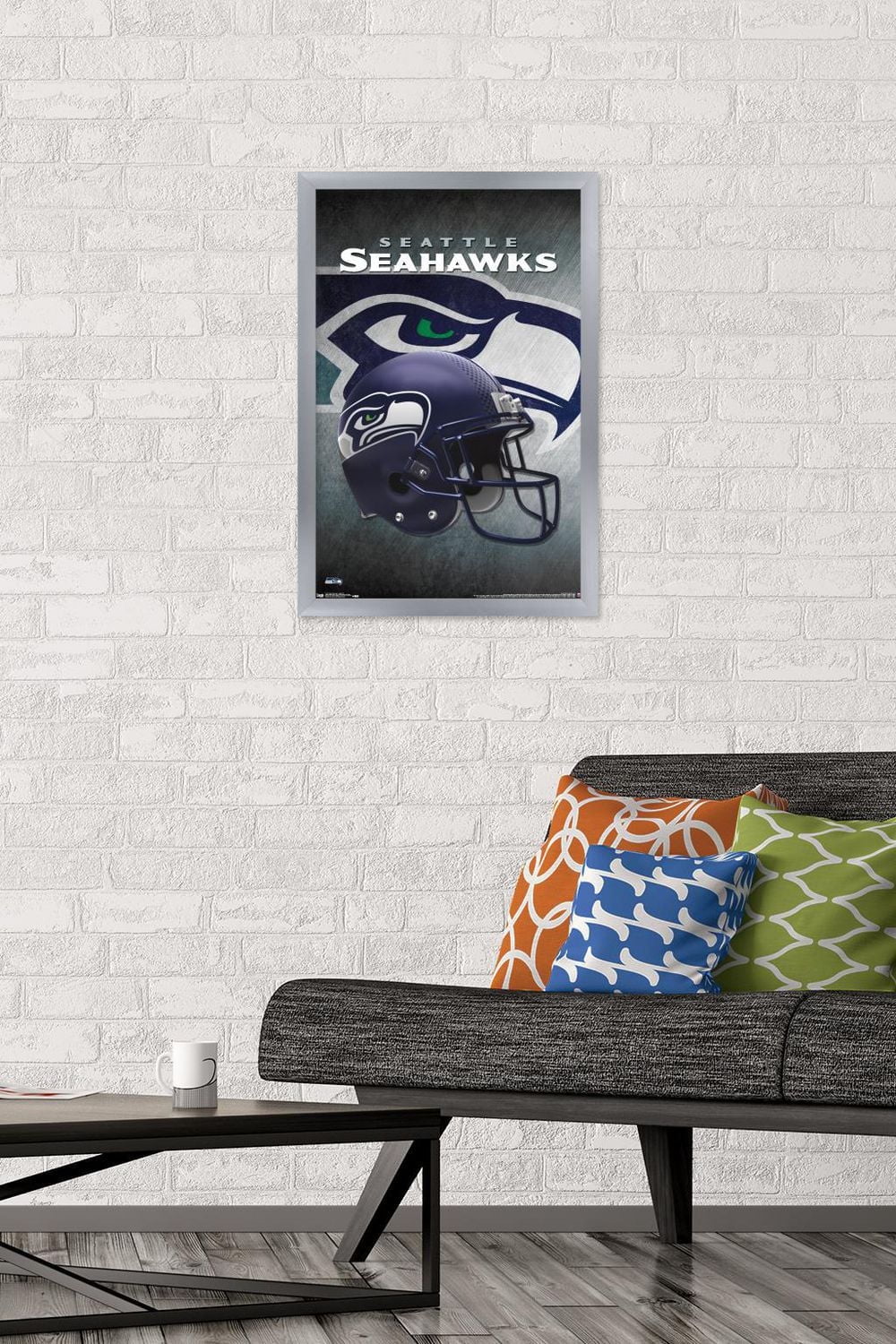NFL Seattle Seahawks - Helmet 16 Wall Poster, 14.725" x 22.375" Framed