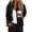 Black, variant on Women's Cable Knit Hooded Jackets Full Zipper Long Sleeve Floral Textured Jackets with Pockets for Everyday Fall Winter