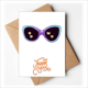 thumbnail image 1 of Gafas de sol coloreada ilustración patron Nota en blanco del sobre de la tarjeta de agradecimiento, 1 of 4