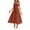 Brown., variant on Akafmk Summer Dresses for Women Casual Dresses,Solid Color Round Neck Mid-Length Dress Sleeveless Spaghetti Straps Midi Dresses Loose Fitting Flowy Boho Dress