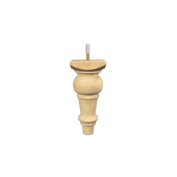 BingLTD - 7" Unfinished Profile Hardwood Sofa Leg - Set of 8 (Pauline-UNF)