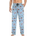 thumbnail image 4 of Top-kevin Car Cute Fire Fighting Truck Blue Pajamas For Men Pants with Pockets Comfy Mens Pj Pants for Winter Christmas Gifts, 4 of 13