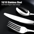 thumbnail image 4 of Silverware Set for 8, 40 Piece 18/10 Stainless Steel Flatware Utensils Cutlery Set, Mirror Polished knives Forks and Spoons Silverware Sets for Dinner,Wedding,Festival Gift,Dishwasher Safe,Rust Proof, 4 of 8