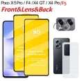 thumbnail image 2 of Para Redmi Note 12 12S 12 Pro Plus 4G 5G Turbo Lente De Cámara Protección Y Espalda Carbon Filber Película De Vidrio Templado Para Xiaomi POCO F5 X5 Pantalla Protector, 2 of 4