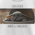 thumbnail image 2 of Girl's Star Wars: The Mandalorian Grogu Considered Armed & Dangerous Meme Graphic Tee White X Large, 2 of 4