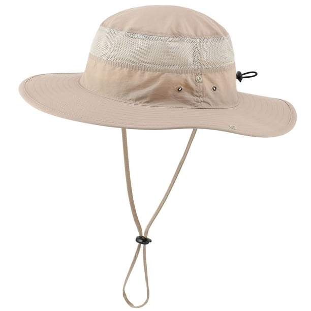 Connectyle Sombrero de Sol de ala Ancha para Hombres Sombrero Boonie de Vaquero Transpirable UPF 50+ Sombrero de protección Solar para Pesca Senderismo