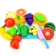 thumbnail image 4 of Juegos de imaginación,Pretend Play Food Set Niños pequeños Juguetes de corte,Juegos de rol para niños Juego de corte de vegetales para alimentos de cocina,Pizza Fruta Vegetal Simulación, 4 of 9
