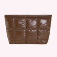 thumbnail image 2 of husxh Women Makeup Bag Padded Quilted Makeup Storage Bag Large Capacity Makeup Organizer Bag Solid Color Travel Cosmetic Bag, 2 of 9