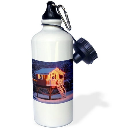 3dRose Playhouse in Winter snow, Louisville, Kentucky - US18 AJE0451 - Adam Jones, Sports Water Bottle, 21oz