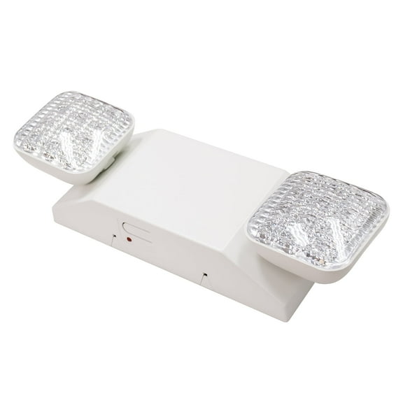 LED Emergency Lights with Battery Backup, Two Head Adjustable Commercial Emergency Lights, UL Listed, 5VA Flame Retardant,AC 120/277V, Hardwired Emergency Lights for Business