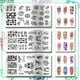 thumbnail image 3 of Juego de 3 sellos para uñas góticos con 58 diseños de flores de terror. Placas de acero inoxidable para estampar uñas y crear diseños artísticos., 3 of 7
