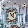 thumbnail image 3 of Monogram Letter N Winter Small Garden Flag Burlap Family Last Name Initial Yard Flag 12.5 x 18 Inch Snow Red Birds Floral Garden Flag Vertical Holiday Outdoor Farmhouse Decoration, 3 of 6