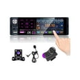 thumbnail image 1 of Single DIN Car Bluetooth Radio with Capacitive Touch Screen, FM/AM/RDS Stereo Radio Receiver Dual USB/AUX-in/SD Port + Backup Camera Steering Wheel Control, 1 of 7