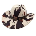 thumbnail image 3 of AJGRHE Classic Western Cowboy Hat for Men Cowgirl Hat for Women Wide Brim Fedora Hats Classic Cowboyhat with Buckle Belt OTHER3 One Size, 3 of 3