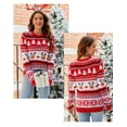 thumbnail image 4 of Women's Christmas Sweaters Classic Print Crewneck Ugly Sweater Xmas Holiday Party Jumper Tops Clothes Knitwear Outfits, 4 of 5